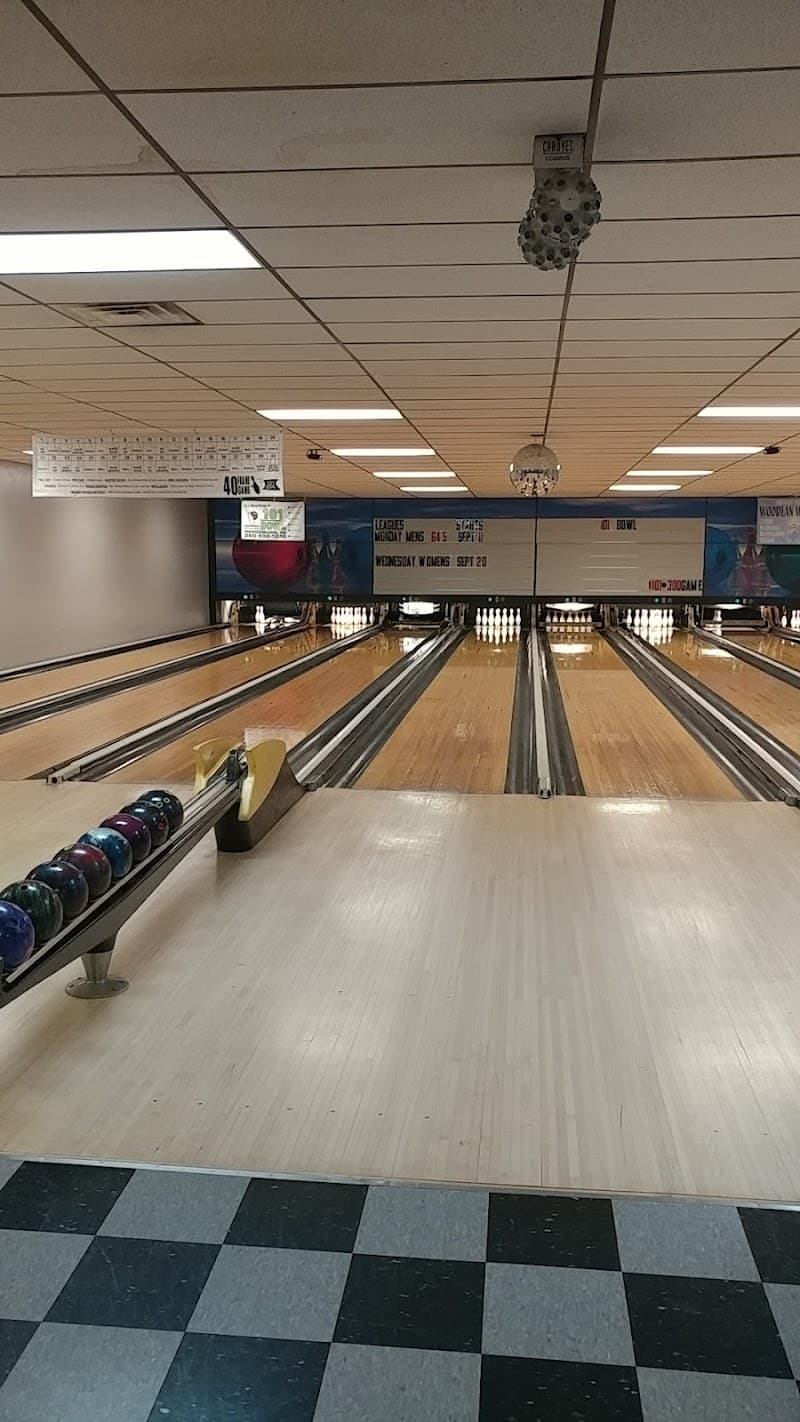 Interior view of 101 Bowl bowling alley