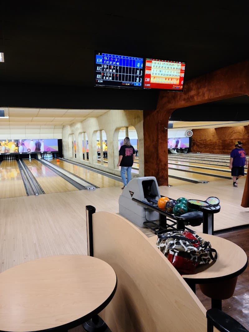 Interior view of 20th Century Lanes bowling alley