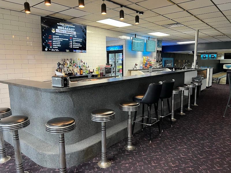Interior view of 319 Social House Bowling & Bar bowling alley