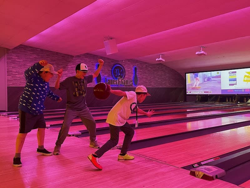 Interior view of 814 Lanes & Games bowling alley