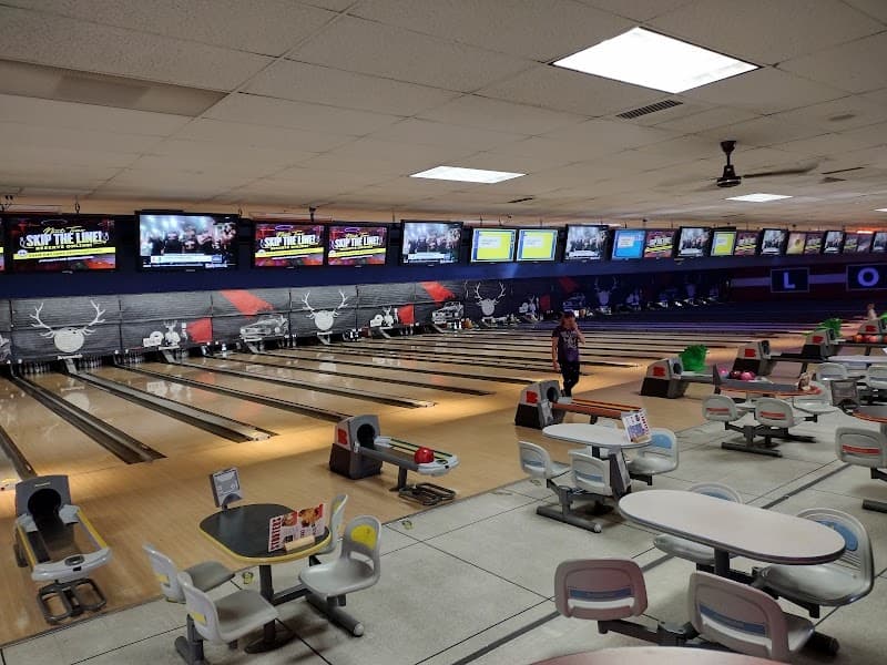 Interior view of AMF Colorado Springs Lanes bowling alley