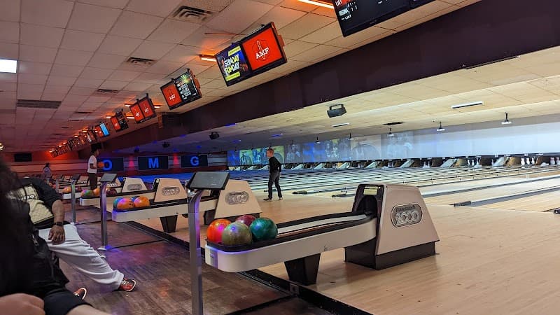 Interior view of AMF Diamond Lanes bowling alley