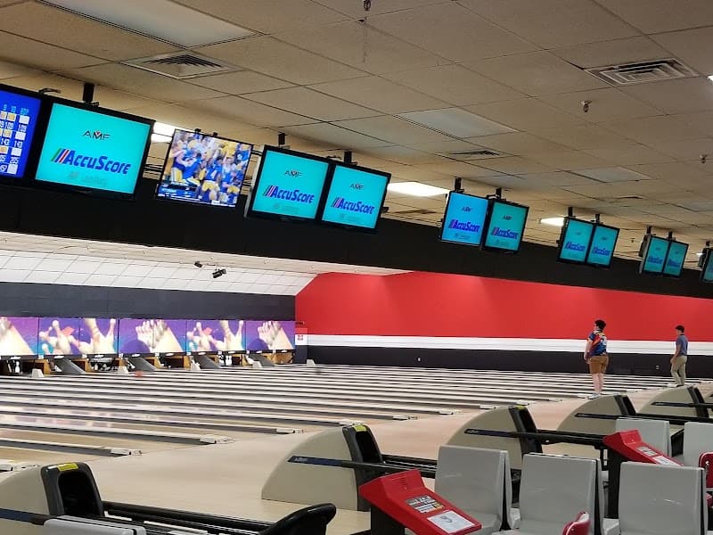 Interior view of AMF Leesburg Lanes bowling alley