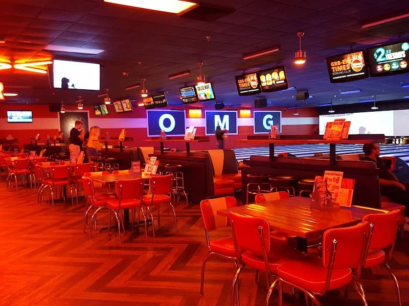 Interior view of AMF Margate Lanes bowling alley