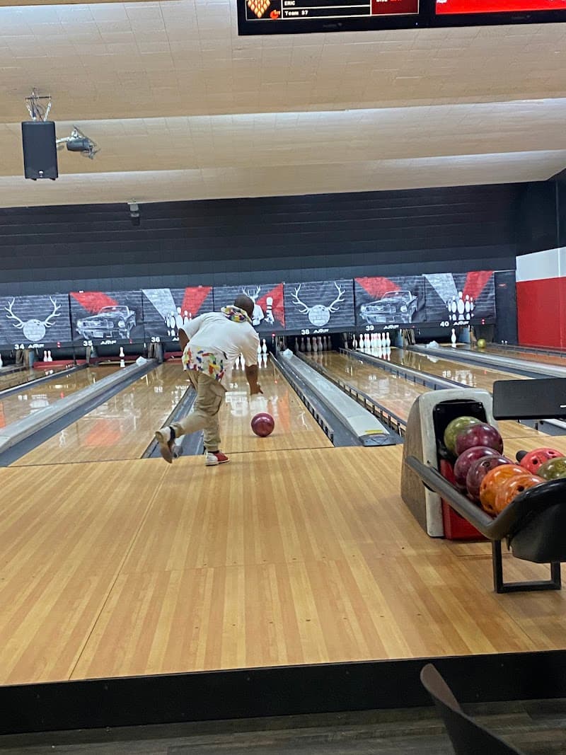 Interior view of AMF Marlow Heights Lanes bowling alley