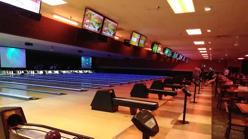 Interior view of AMF Mesa Lanes bowling alley