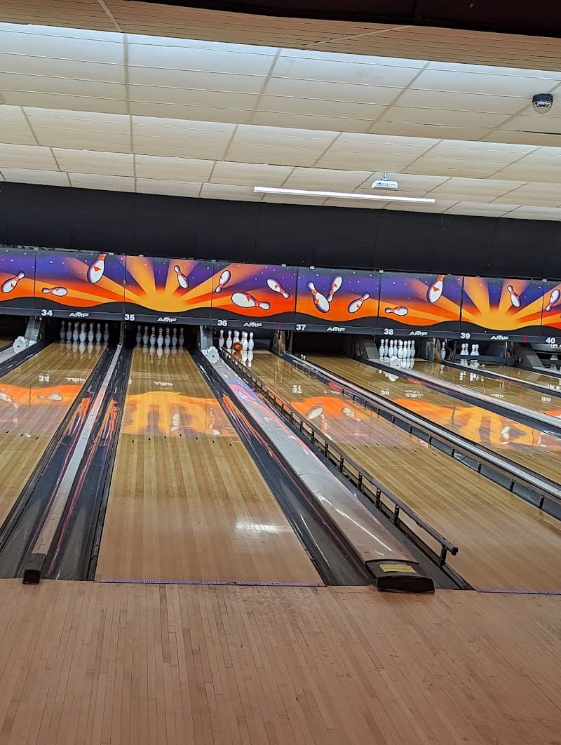 Interior view of AMF Northglenn Lanes bowling alley