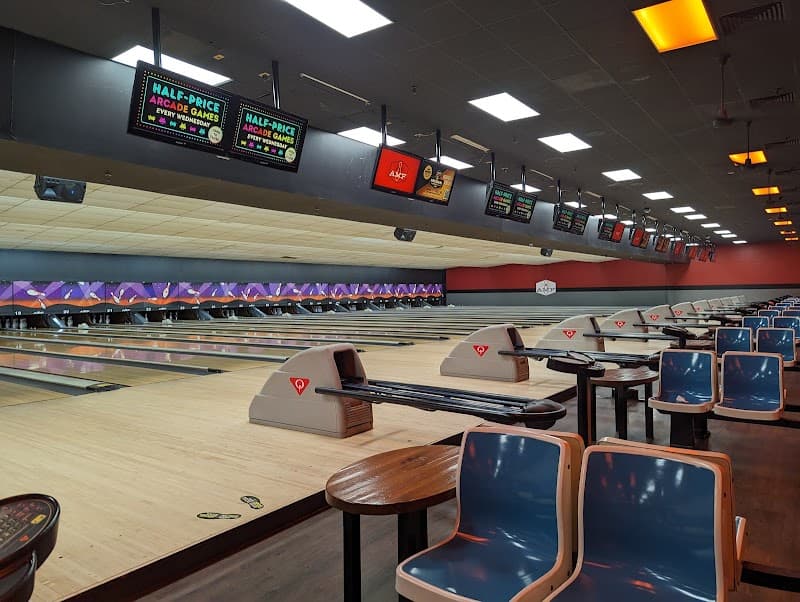 Interior view of AMF Springfield Lanes bowling alley