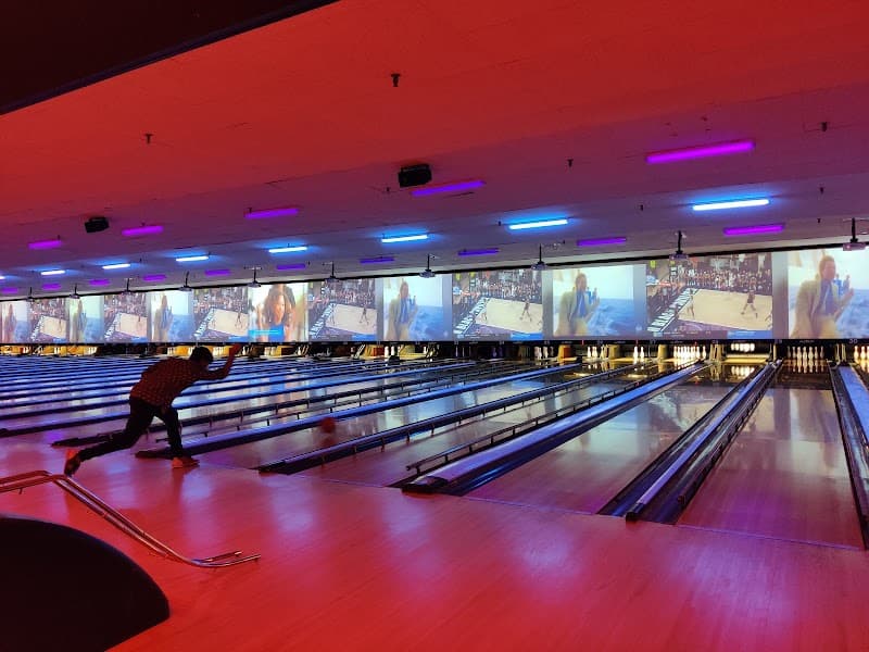 Interior view of AMF Town & Country Lanes bowling alley