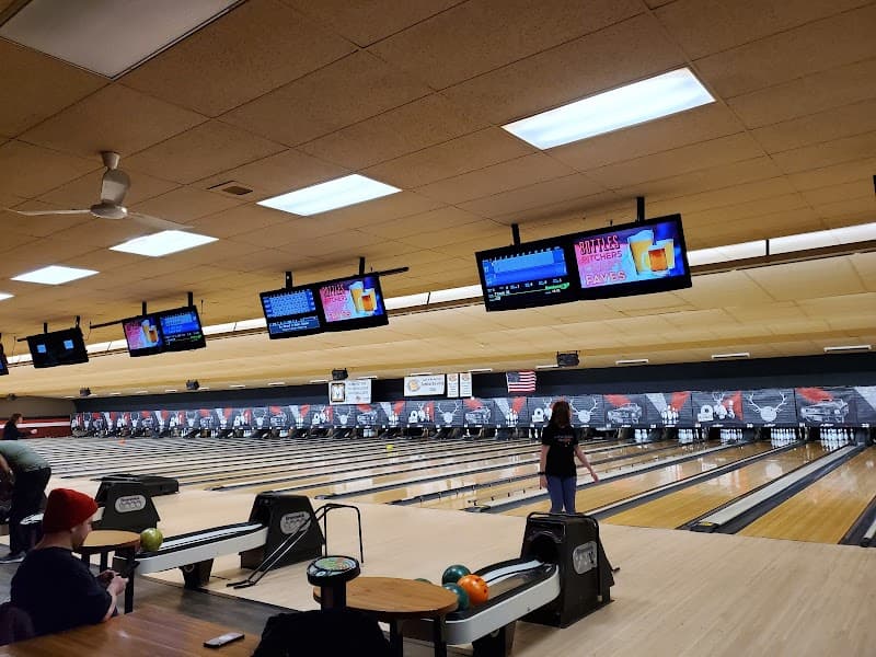 Interior view of AMF West Lanes bowling alley