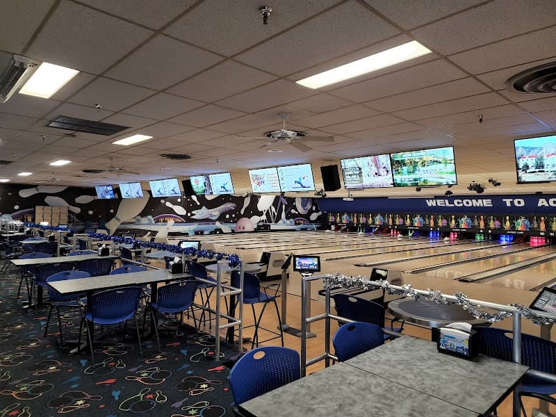 Interior view of Academy Lanes Bowling Center bowling alley