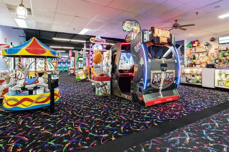 Interior view of Alley Kat Lane bowling alley