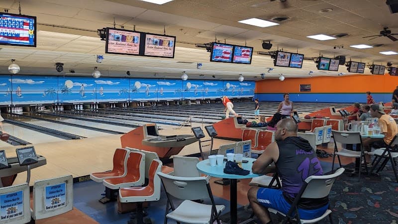 Interior view of Anastasia Bowling Lanes bowling alley
