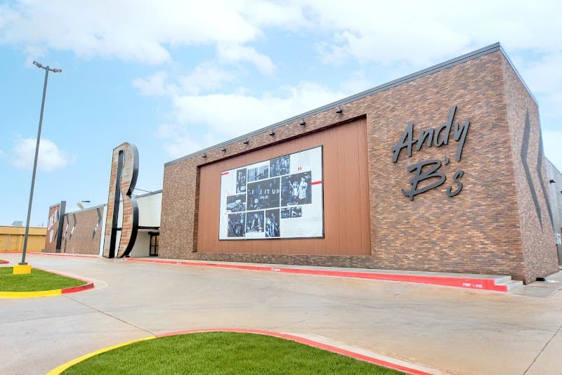 Interior view of Andy B's - OKC bowling alley