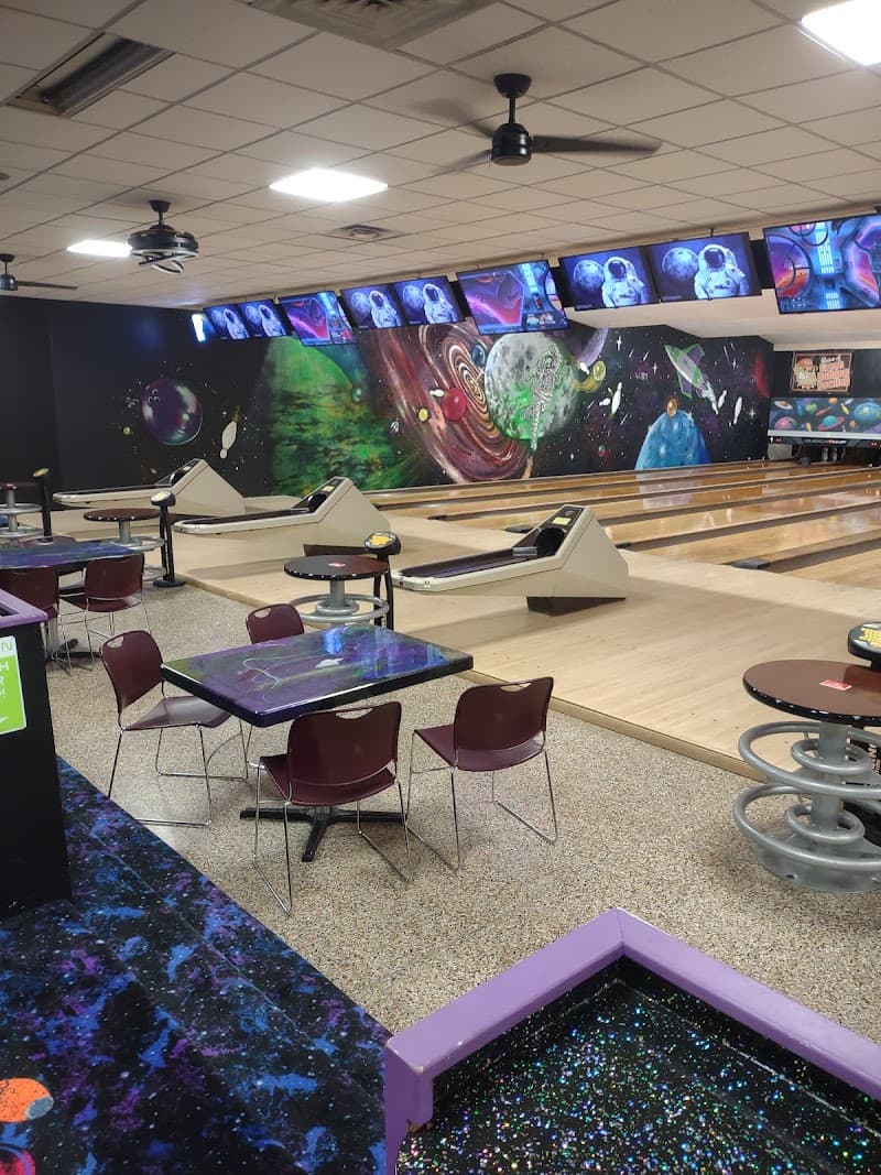 Interior view of Apollo 3 Bowling Center bowling alley