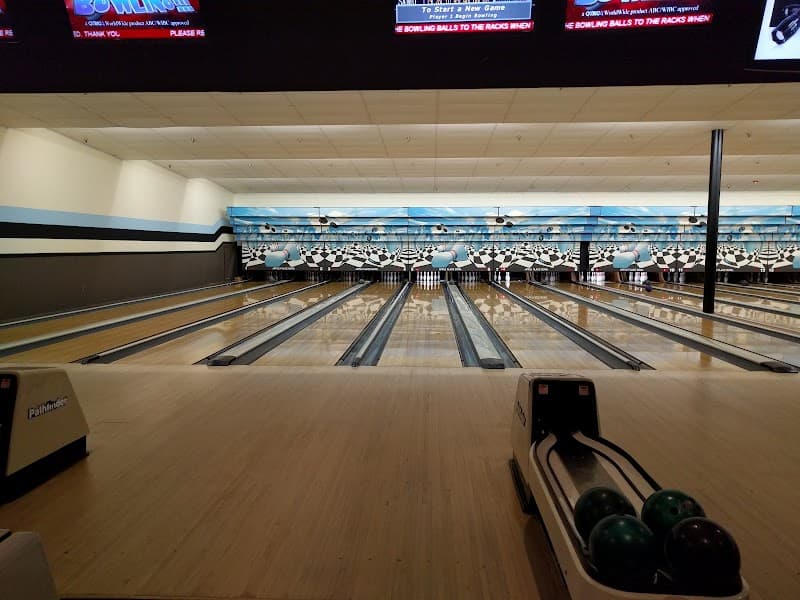 Interior view of Apple Place Bowl bowling alley