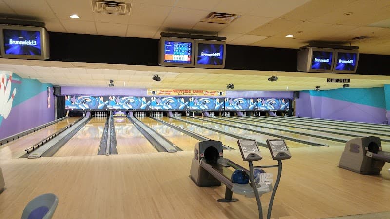 Interior view of Awesome Alley bowling alley