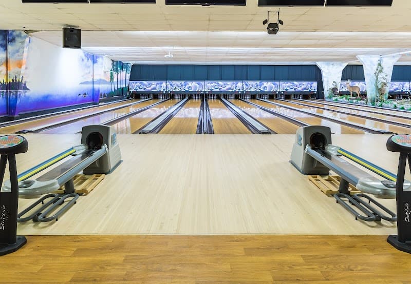 Interior view of BC Lanes & The Venue Sports Bar and Grill bowling alley