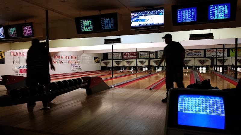 Interior view of B & J Bowl bowling alley