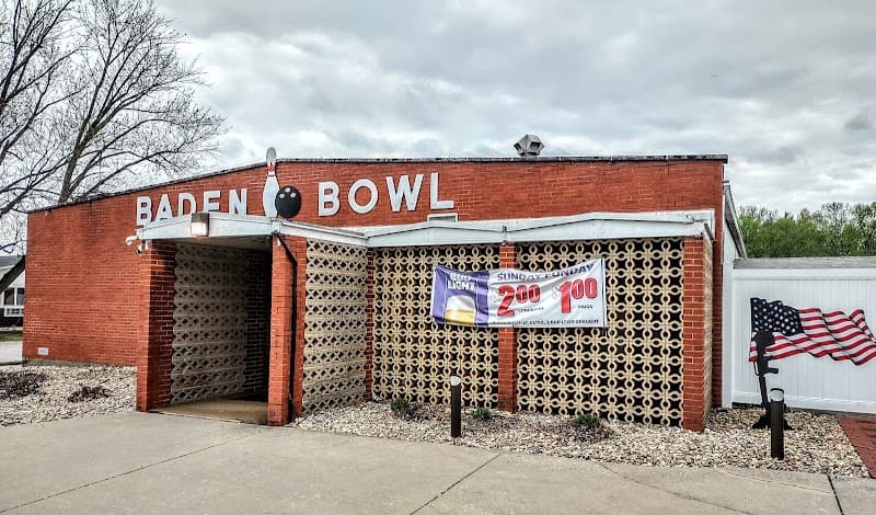 Interior view of Baden Bowl bowling alley