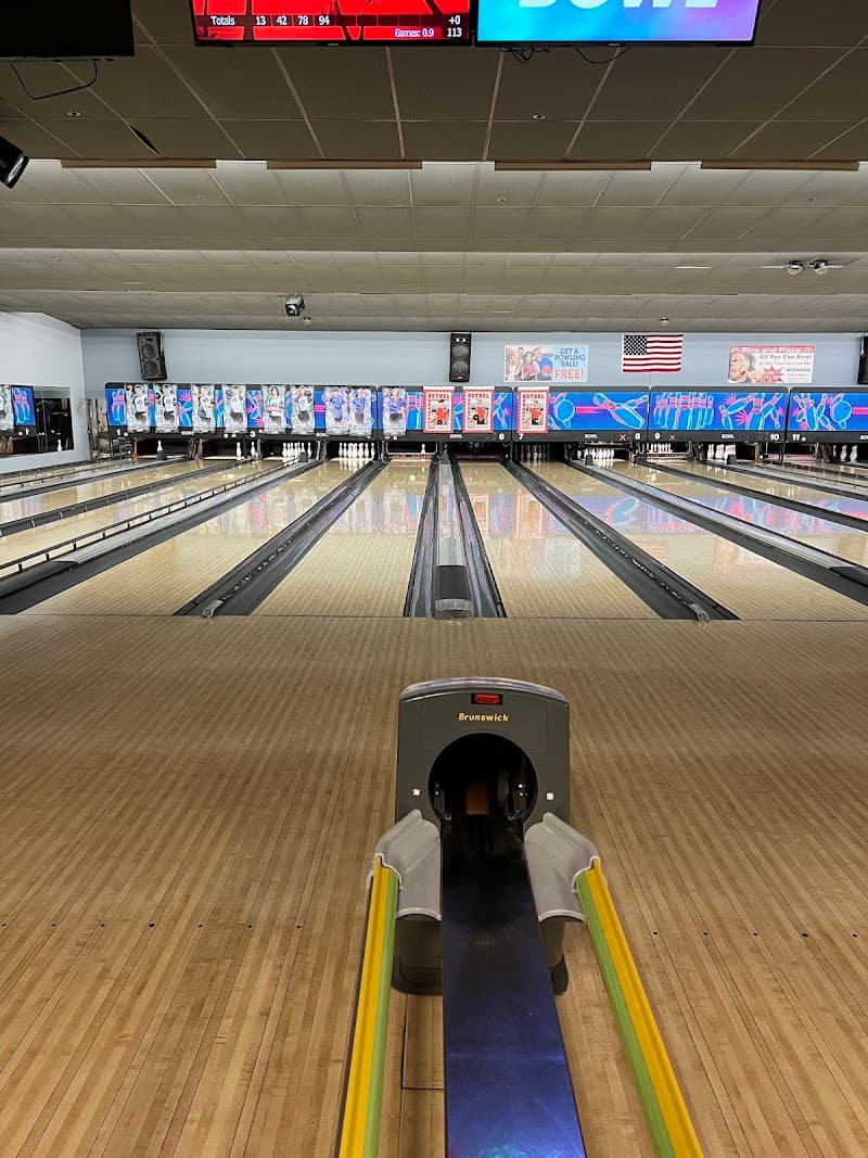 Interior view of Batavia Bowl bowling alley