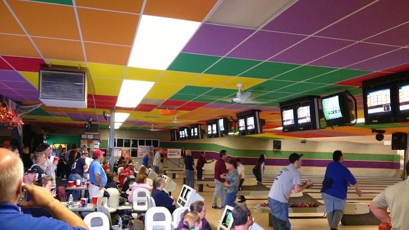 Interior view of Bayberry Bowling Center bowling alley