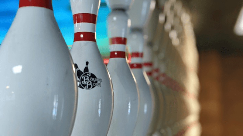Interior view of Bayou Bowl bowling alley