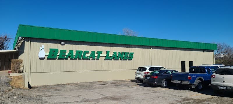 Interior view of Bearcat Lanes & Lounge bowling alley