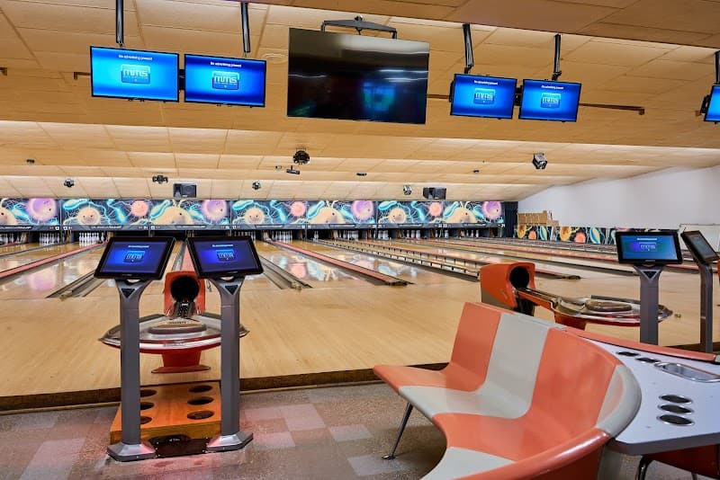 Interior view of Bellefonte Lanes bowling alley