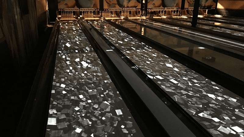 Interior view of Berks Lanes bowling alley