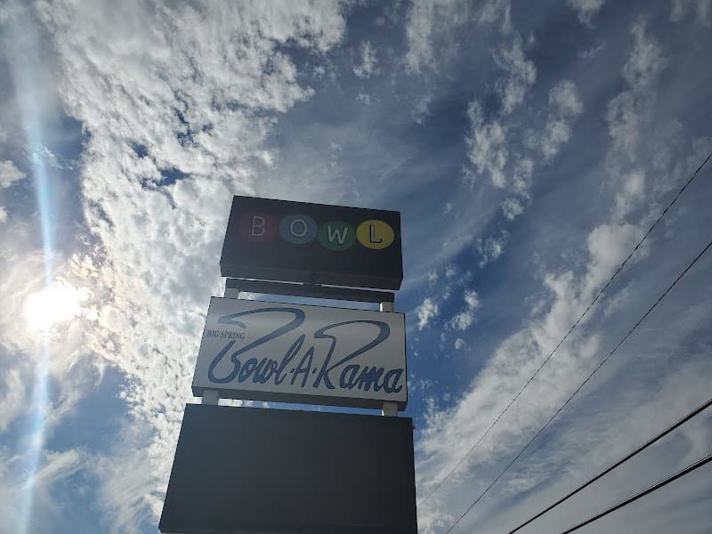 Interior view of Big Spring Bowl A Rama bowling alley