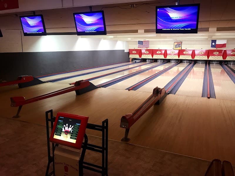 Interior view of Boerne Turn Verein bowling alley
