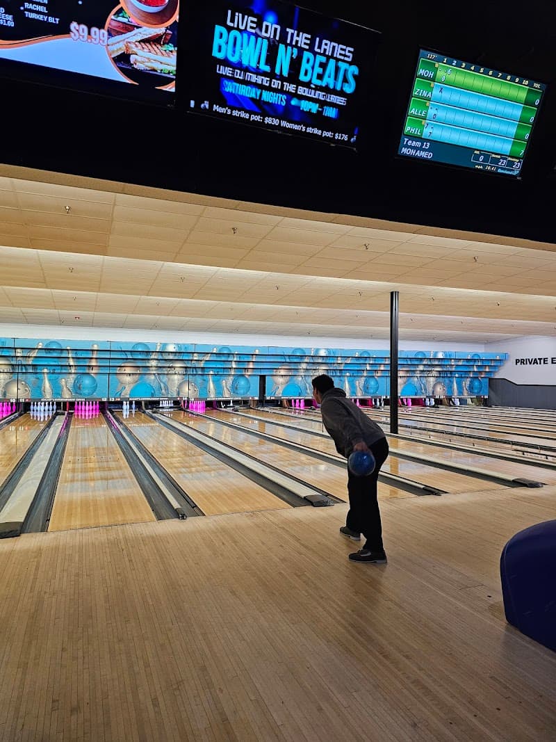 Interior view of Bogart's Entertainment Center bowling alley