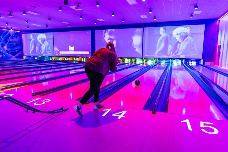 Interior view of Boondocks Food and Fun - Northglenn bowling alley