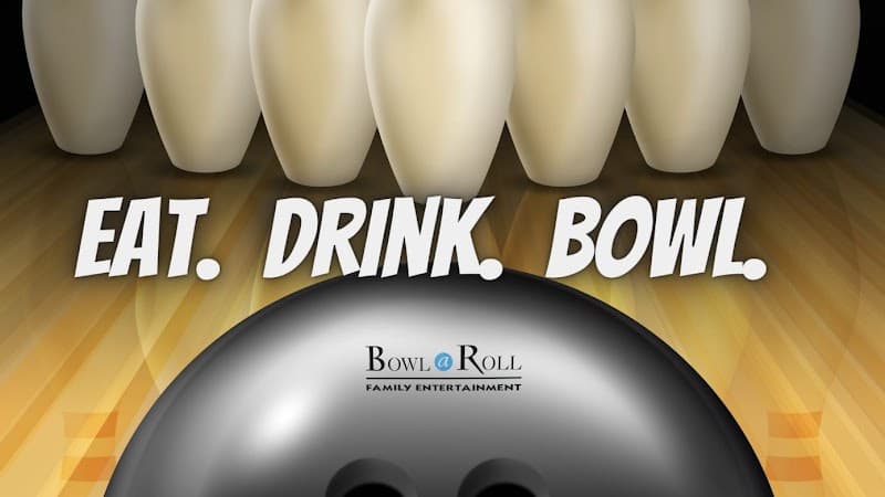 Interior view of Bowl-A-Roll Lanes bowling alley