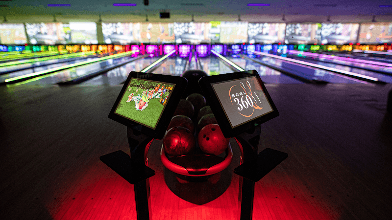 Interior view of Bowl 360 Ozone Park bowling alley