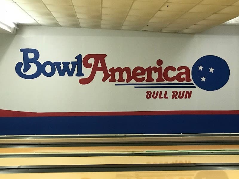 Interior view of Bowl America Bull Run bowling alley