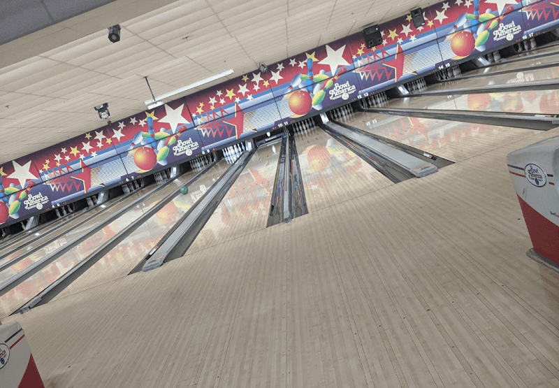 Interior view of Bowl America Southwest bowling alley