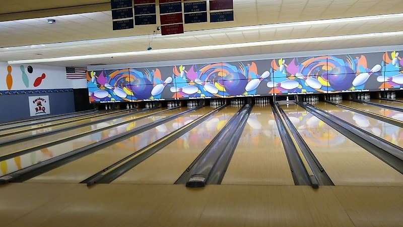 Interior view of Bowl Madison bowling alley