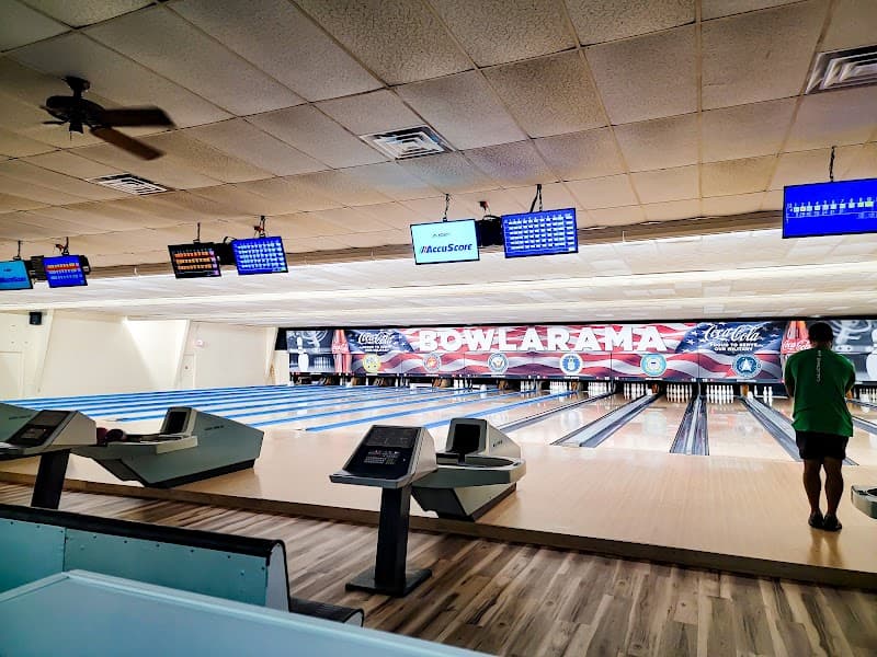 Interior view of Bowlarama Lanes bowling alley