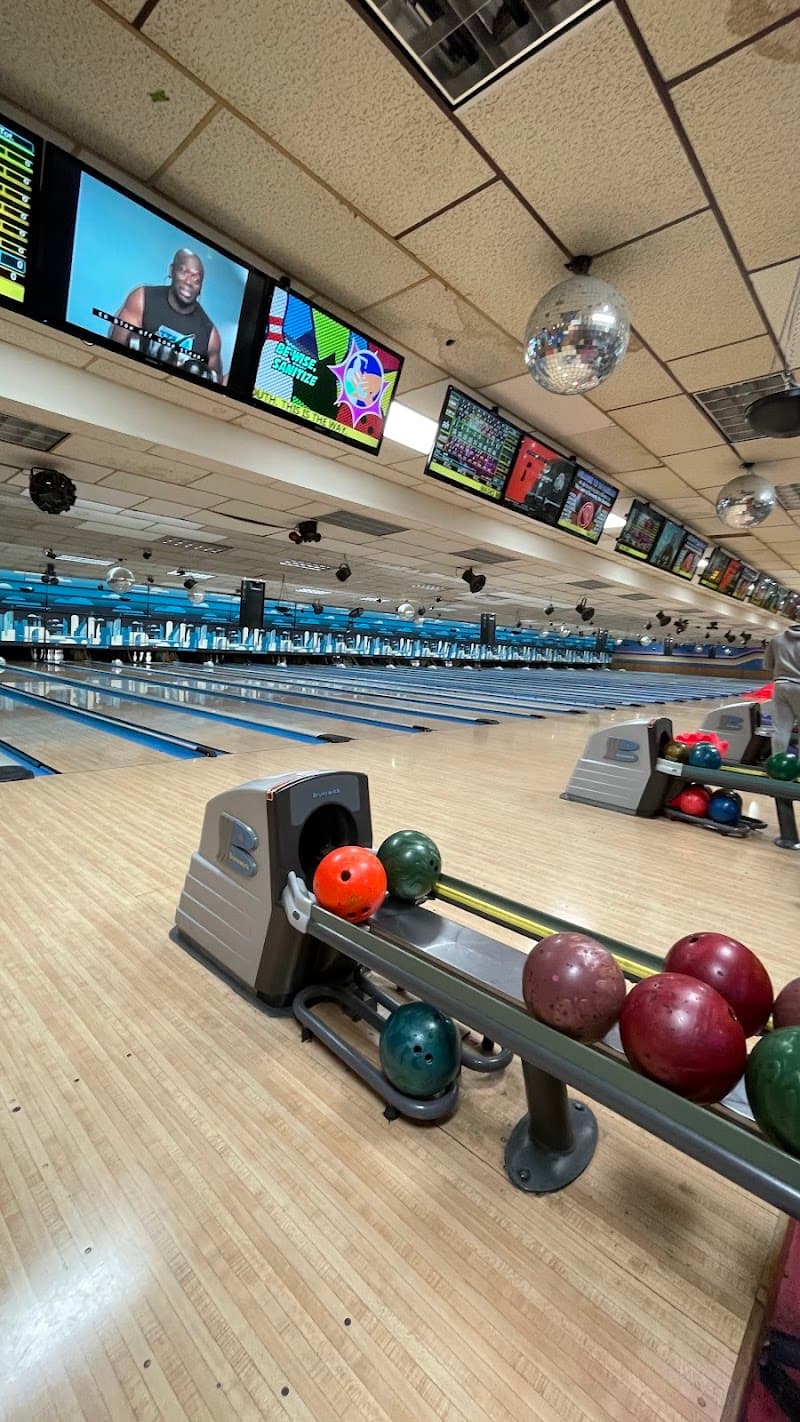 Interior view of Bowlerland bowling alley
