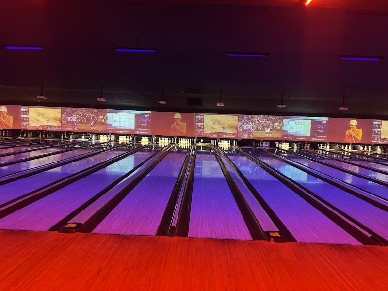 Interior view of Bowlero Alameda bowling alley