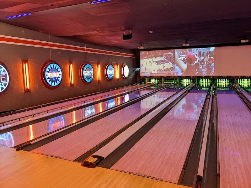 Interior view of Bowlero Annandale bowling alley