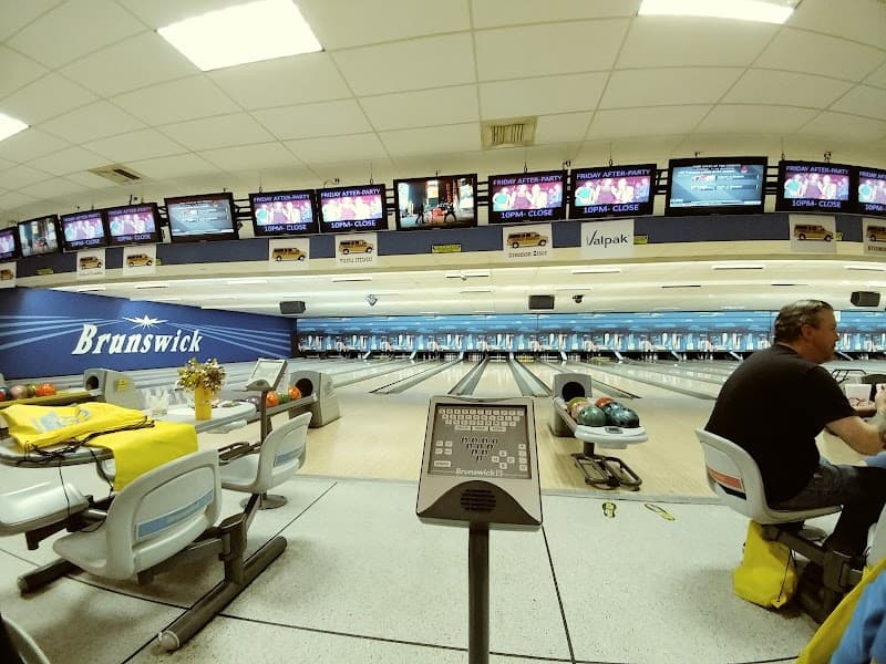 Interior view of Bowlero Apopka bowling alley