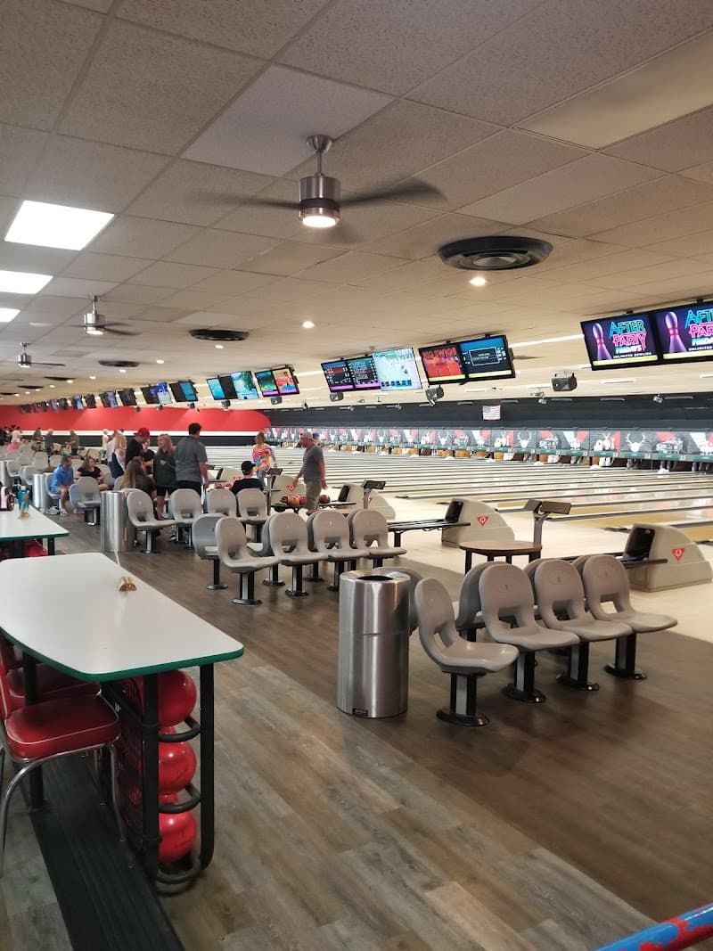 Interior view of Bowlero Bristol bowling alley