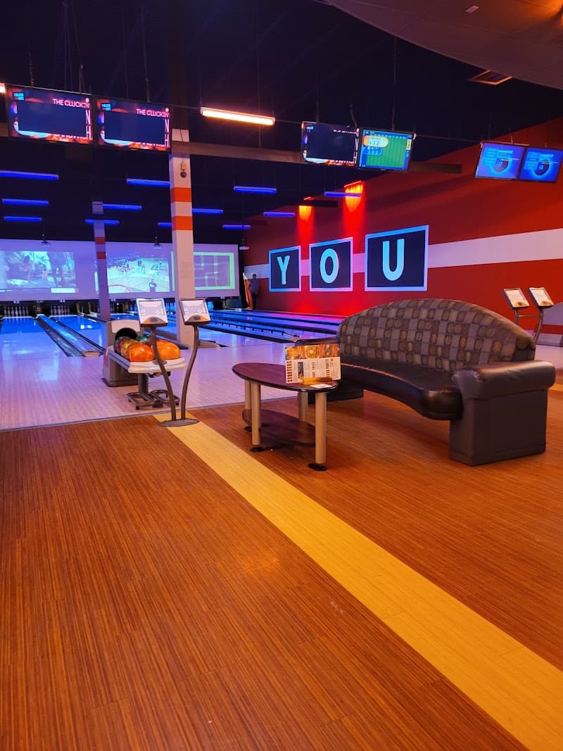 Interior view of Bowlero Brooklyn Park bowling alley