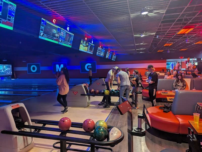 Interior view of Bowlero Corporation bowling alley