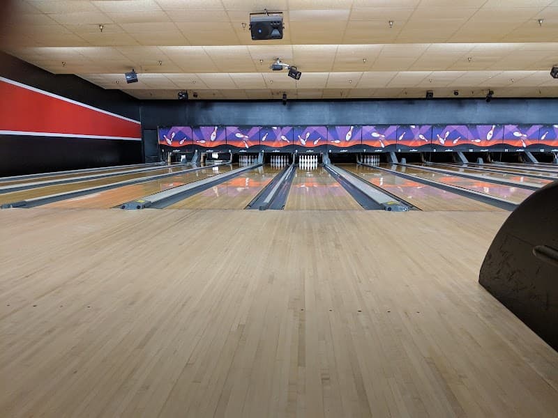 Interior view of Bowlero East Ocala bowling alley