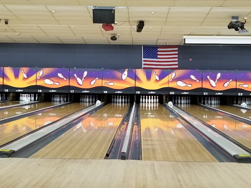 Interior view of Bowlero Edmond bowling alley