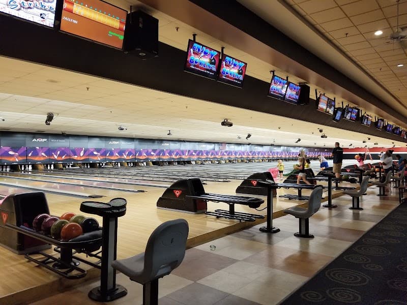 Interior view of Bowlero Fredericksburg bowling alley